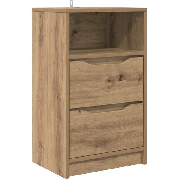 Syfax™ Comodino Rovere Artigianale 40 X 30 X 467 Cm Legno Multistrato-image