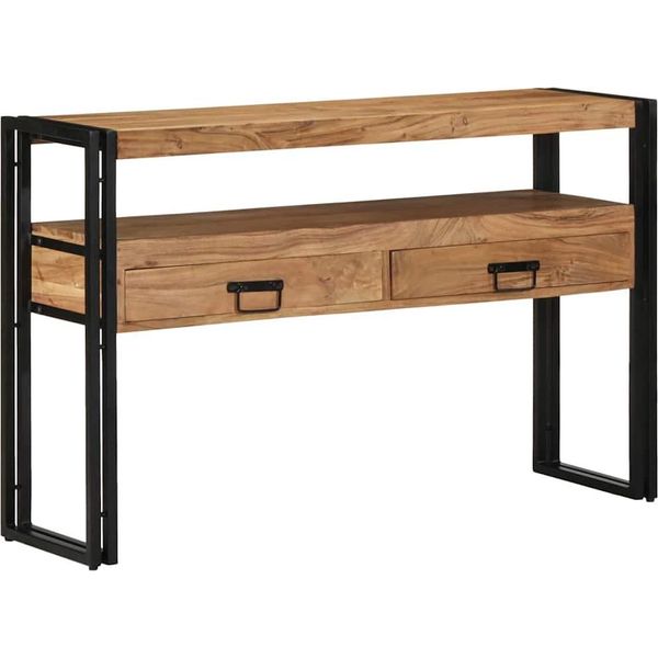 Syfax™ Tavolo Consolle 120 X 33 X 75 Cm Legno Di Acacia Massello-image