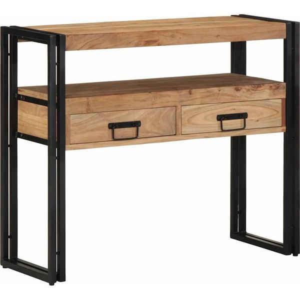 Syfax™ Tavolo Consolle 90 X 33 X 75 Cm Legno Di Acacia Massello-image