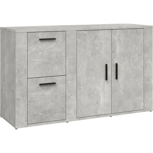 Syfax™ Credenza Grigio Cemento 100X33X59,5 Cm In Legno Multistrato-image