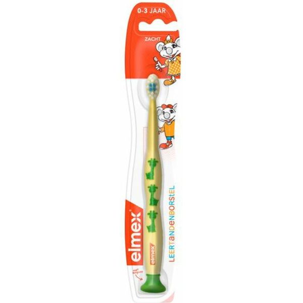 Elmex - Spazzolino Da Denti - Spazzolino Morbido Per L'apprendimento (0-3 Anni) - Cura Dei Bambini - 1 Spazzolino - 1 Pezzo-image
