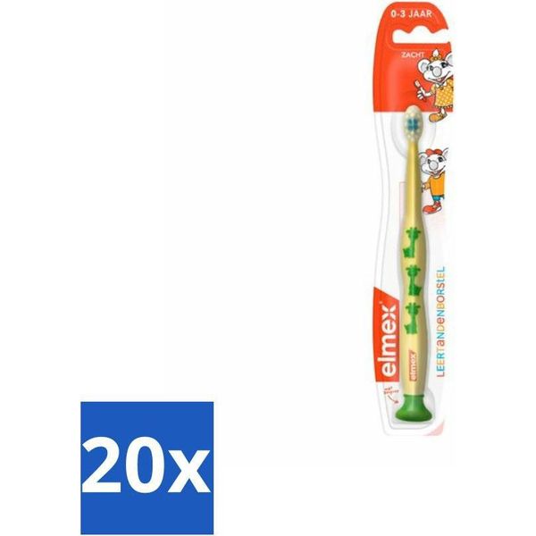 Elmex - Spazzolino Da Denti - Spazzolino Morbido Per L'apprendimento (0-3 Anni) - Cura Dei Bambini - 1 Spazzolino - Confezione Valore - 20 Pezzi-image
