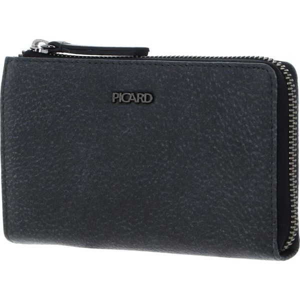 Picard Pelle Portafoglio Lesotho 1 Zip Wallet Black Grigio Scuro-image
