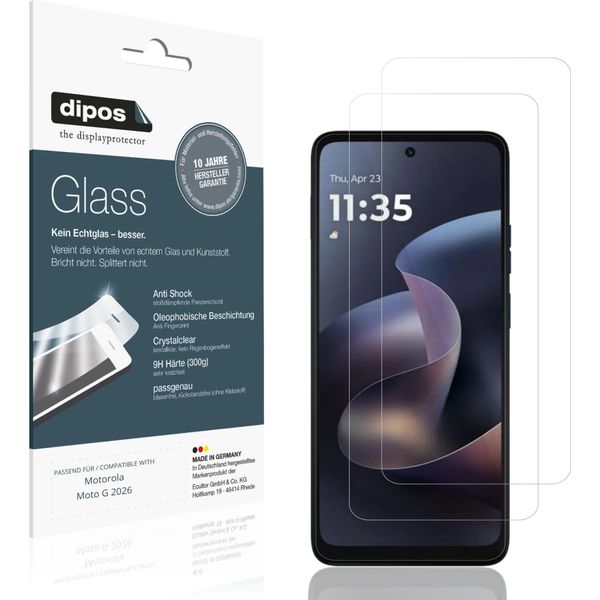 2X Pellicola Protettiva Per Motorola Moto G 2026 Protezione Vetro Flessibile 9H Dipos-image