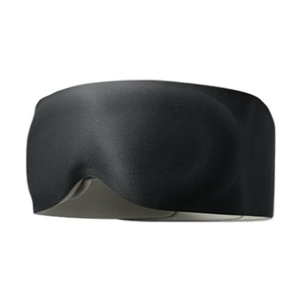 Inf Mascherina Notte Sagomata In Memory Foam - Blocca Luce E Allevia Fatica Oculare Nero-image