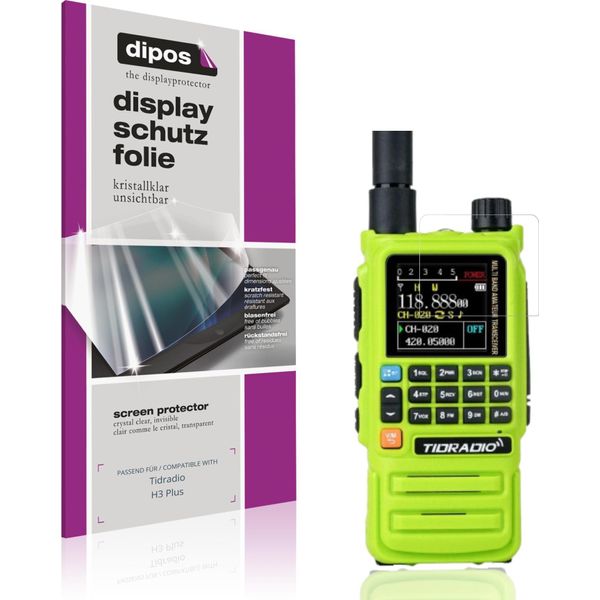 4X Pellicola Protettiva Per Tidradio H3 Plus Protezione Schermo Claro Display Dipos-image