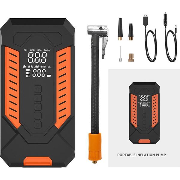Inf Pompa Ad Aria Portatile Con E Senza Fili - Gonfiatore Per Auto, Bici E Altro-image