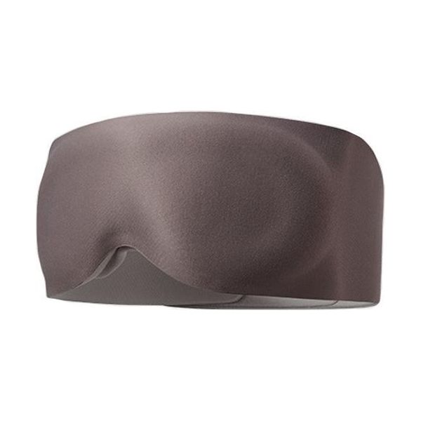 Inf Mascherina Notte Sagomata In Memory Foam - Blocca Luce E Allevia Fatica Oculare Marrone-image
