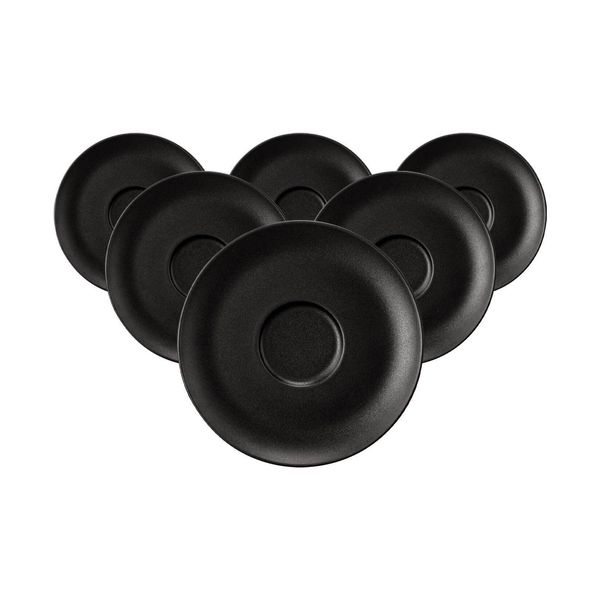 Seltmann Weiden Kombiuntertassen Liberty Velvet Black ø 16,1 Cm 6Er Set-image