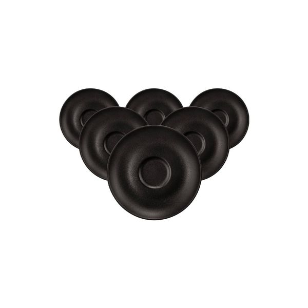 Seltmann Weiden Espressountertassen Liberty Velvet Black ø 11,9 Cm 6Er Set-image