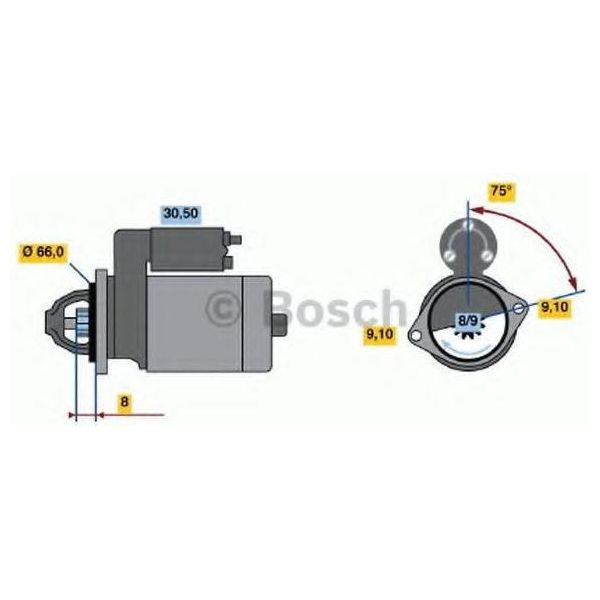 Bosch 0 986 014 350 Motorino Di Avviamento 0,9 Kw Per Suzuki Jimny (Fj) 12 V-image