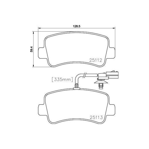 Set Pastiglie Freno, Disco Freno Posteriore Hella Per Nissan Opel Renault-image