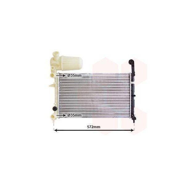 Van Wezel 17002101 Radiatore Acqua Radiatore Motore Per Fiat Tipo (160) Tempra (159) Tempra S.W. (159) Per Lancia Dedra (835)-image
