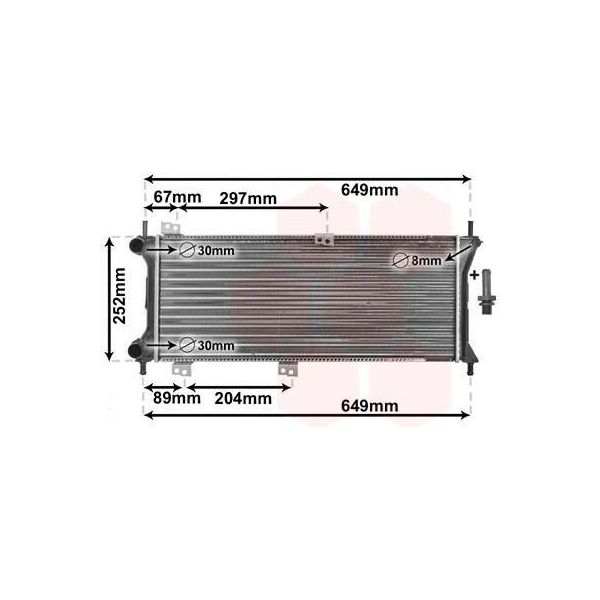 Van Wezel 17002258 - Oe 46777410 Radiatore, Raffreddamento Motore Per Panda-image