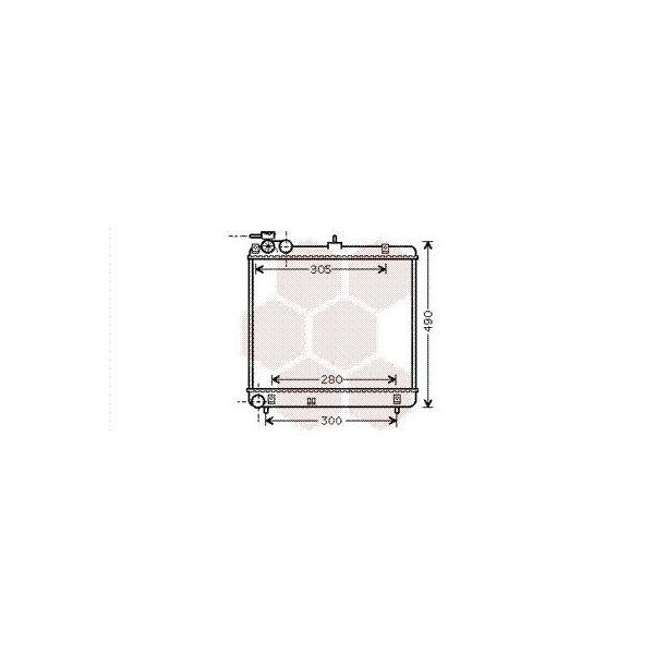 Van Wezel 82002192 Radiatore Acqua Radiatore Motore Per Hyundai Atos (Mx)-image