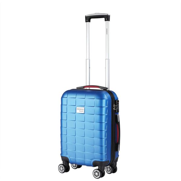 Monzana Valigia Rigida Trolley M Lucchetto Di Sicurezza Tsa Ruote Gommate Girevoli Blu-image