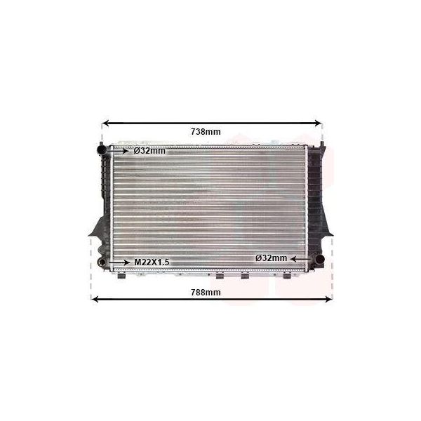 Van Wezel 03002083 - Oe 4A0121251L Radiatore, Raffreddamento Motore Per A6 (4A)-image