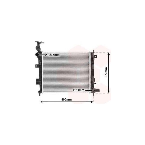 Van Wezel 83002189 Radiatore Radiatore Acqua Radiatore Motore Per Kia Picanto (Ta)-image