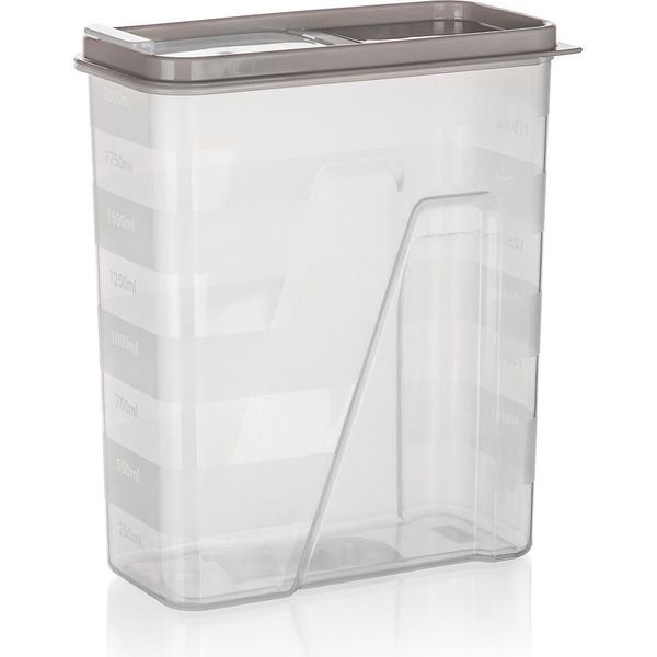 Contenitore Per Alimenti Sfusi 2,0L In Plastica, Coperchio Apribile Latte-image