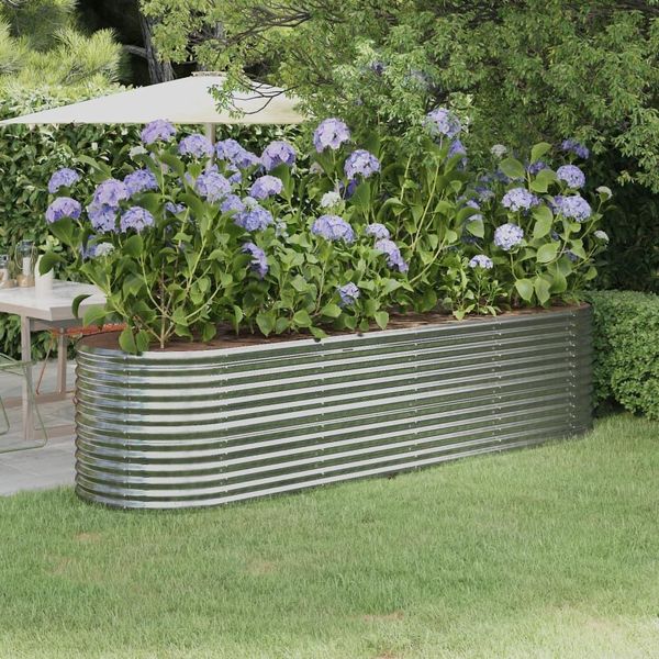 Maison Exclusive - Letto Giardino Acciaio Zincato 296X80X68Cm Argento-image