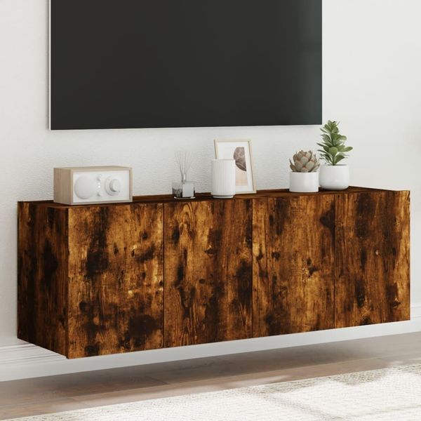 Maison Exclusive - Mobile Tv Con Luci Led 2 Pezzi. Rovere Affumicato 60X35X41Cm-image