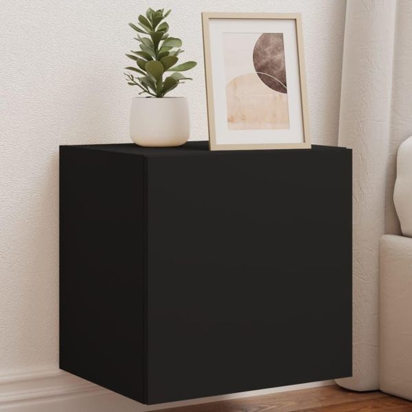 Maison Exclusive - Mobile Tv Con Luci Led 2 Pz. Nero 40,5X35X40 Cm-image
