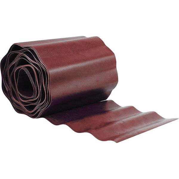Gardenix Waveborder Bordure Per Prato In Plastica Lunghezza 9 M Altezza 10-25 Cm – Marrone / 25 Cm-image