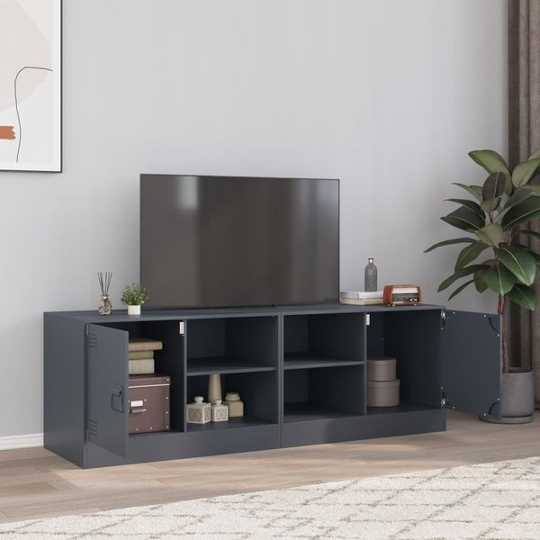 Maison Exclusive - Mobile Tv 2 Pezzi Antracite 67X39X44 Cm Acciaio-image