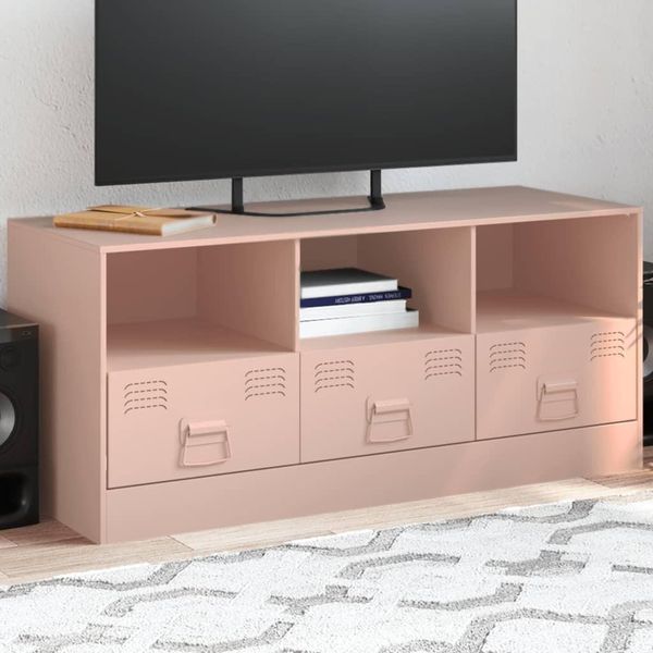 Maison Exclusive - Mobile Tv Rosa 99X39X44 Cm Acciaio-image