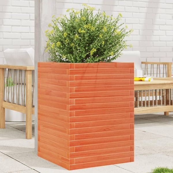 Maison Exclusive - Fioriera Giardino Marrone Cera 50X50X68,5Cm Legno Massello Pino-image