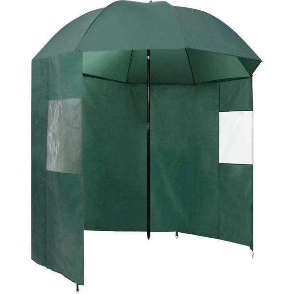 The Living Store Ombrello Da Pesca Verde 220X193 Cm-image