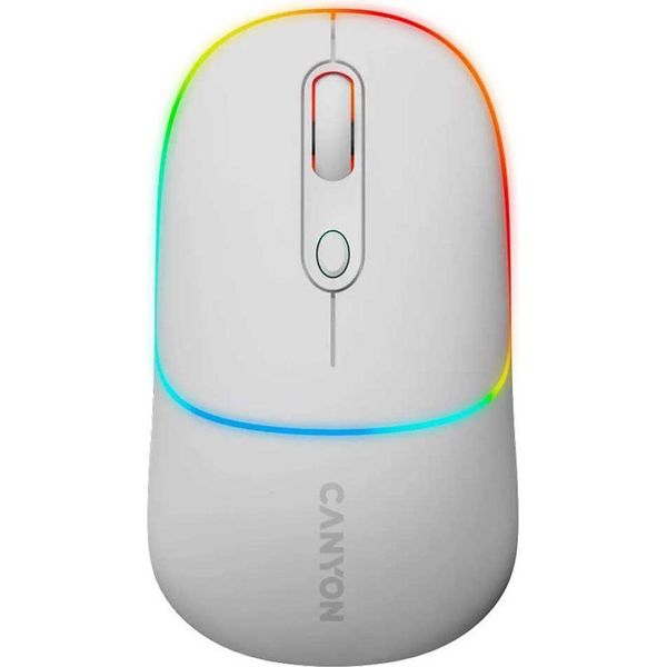 Canyon MW-22, Mouse Ottico Wireless 2In1 Bluetooth / Wireless Usb, 800/1200/1600 Dpi, 4 Stampe, Bianco-image