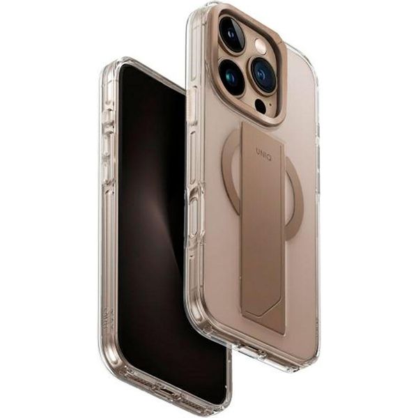 Uniq Etui Heldro Max Iphone 16 Pro 6.3 Magclick Ricarica ZłOty/Taupe Gold-image