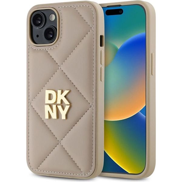 Dkny Dkhcp14Spqdsle Iphone 14 6.1 BeżOwy/Beige Trapuntato Stack Logo-image