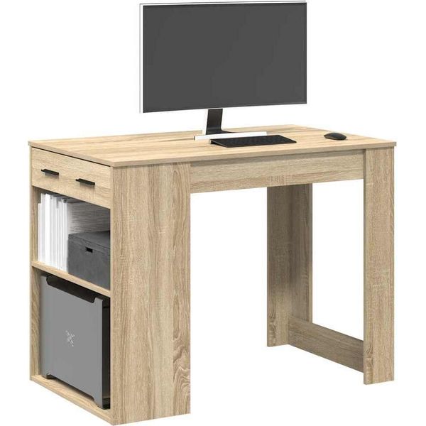 Maison Exclusive - Scrivania Con Cassetti E Ripiano In Rovere Sonoma 102X62X77,5 Cm-image