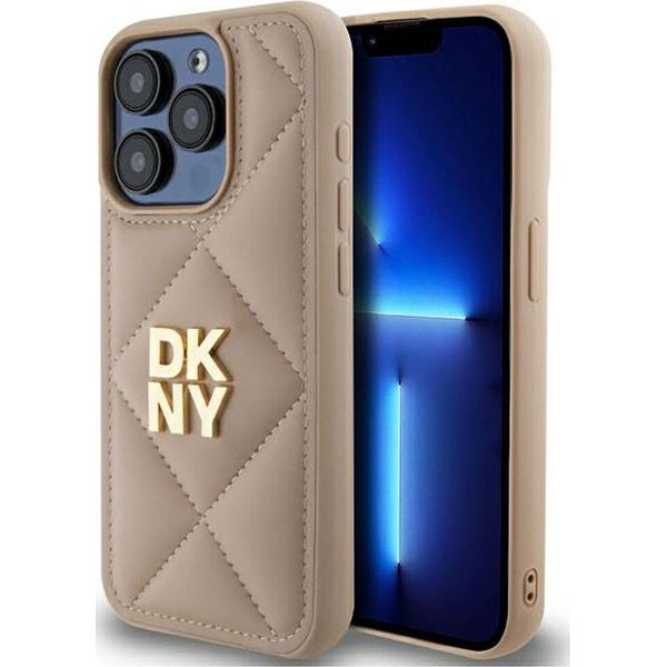 Dkny Dkhcp15Xpqdsle Iphone 15 Pro Max 6.7 BeżOwy/Beige Quilted Stack Logo-image