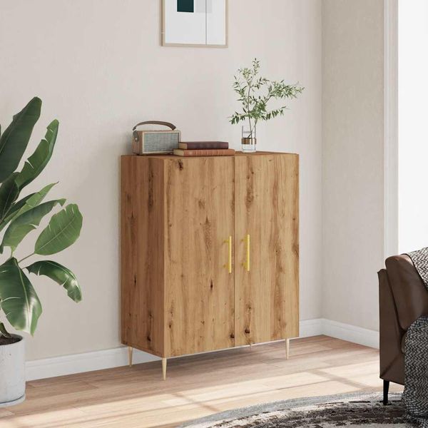 Maison Exclusive - Credenza In Rovere Artigianale 69,5X34X90 Cm Materiale Ligneo-image