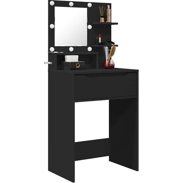 Syfax™ Tavoli Da Trucco Per Camera Da Letto Nero 80 X 39,6 X 135 Cm-image