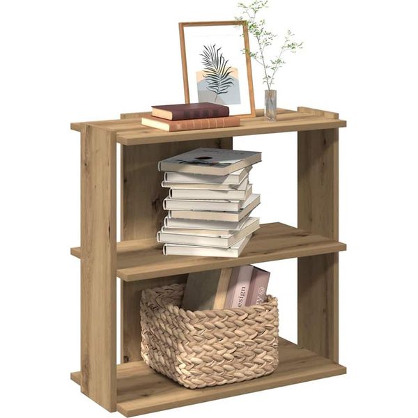 Maison Exclusive - Libreria 3 Ripiani Rovere Artisan 60X30X60 Cm Materiale Ligneo-image