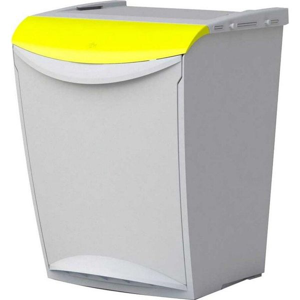 Cestino Denox Ekosystem Per Rifiuti Differenziati 25 L, Giallo - Plastica-image