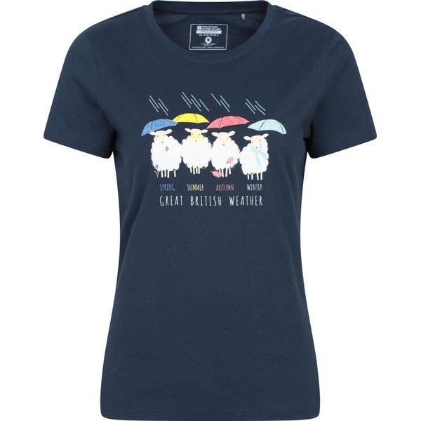 Mountain Warehouse - Maglietta "Great British Weather"" Per Donna MW3448 (44 De) (Marineblau)"-image