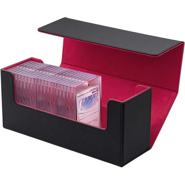 Tolesum Card Deck Box Per Mtg, Gathering Card Box Per 580+ Carte Non Sfoderate/ 35Pt/130Pt Trading Card Sleeves,Poliuretanoleather Magnetic Trading Card Box-image