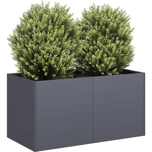 Maison Exclusive - Vaso Per Piante Antracite 80X40X40 Cm Acciaio Laminato A Freddo-image