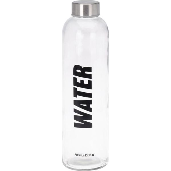 Excellent Houseware-Borraccia Per Acqua, Vetro, 7X25 Cm, 750 Ml, Trasparente-image
