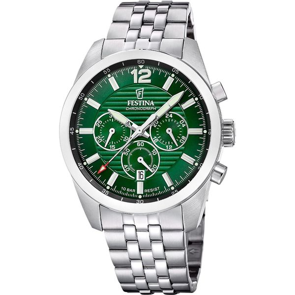 Festina F20742/5 Orologio Da Uomo In Acciaio Inox Data Argento-image