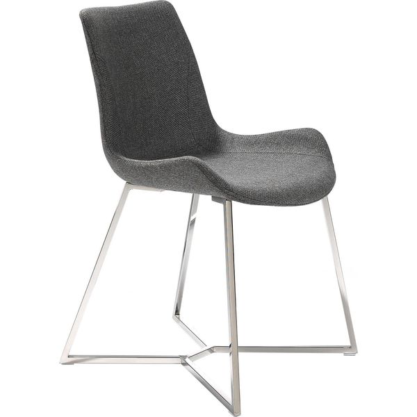 Sedia Angel Cerdá In Tessuto Grigio Scuro 4009-image