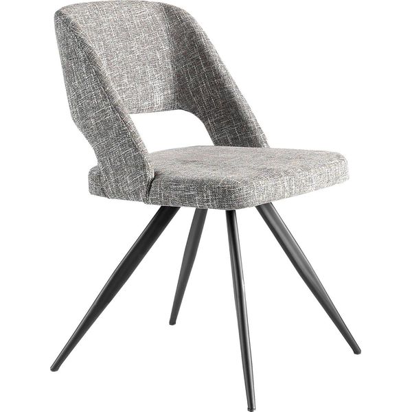 Sedia Girevole Angel Cerdá In Tessuto Grigio 4010-image