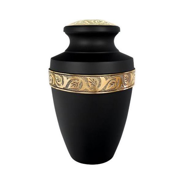 Urna Xxl In Metallo - 3,5 Litri - Per Ceneri Umane E Animali - Urna Elegante In Oro - Urna Commemorativa-image