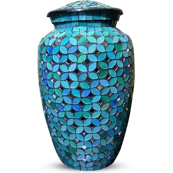 Urna Xxl In Alluminio - 3,5 Litri - Urna Decorativa Unica Per Umani E Animali Domestici - Urna Cineraria Di Alta Qualità-image