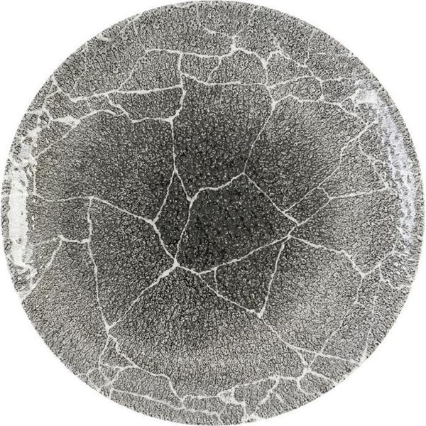 Churchill Studio Prints Kintsugi Quartz Black Coupé Plate, 260 Mm, (12 Pezzi)-image